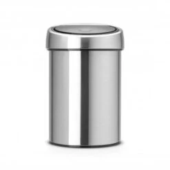 Brabantia Touch Bin Wandafvalemmer 3 Liter Met Kunststof Binnenemmer - Matt Steel Fingerprint Proof