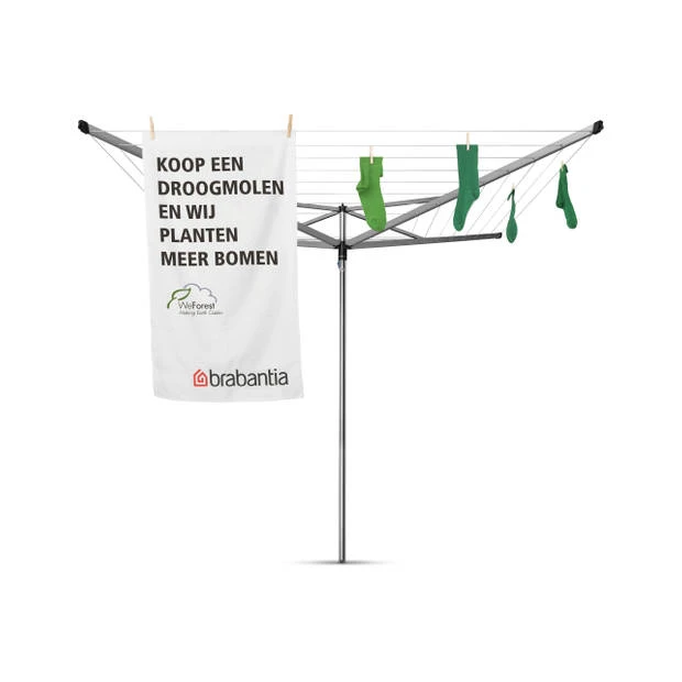 Brabantia Essential Droogmolen - 50 M - Met Bodemhuls 4 Brabantia Essential Droogmolen - 50 M - Met Bodemhuls - Afbeelding 2