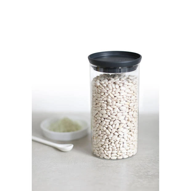 Brabantia Stapelbare Voorraadpot 1,1 Liter - Glas 4 Brabantia Stapelbare Voorraadpot 1,1 Liter - Glas - Afbeelding 2