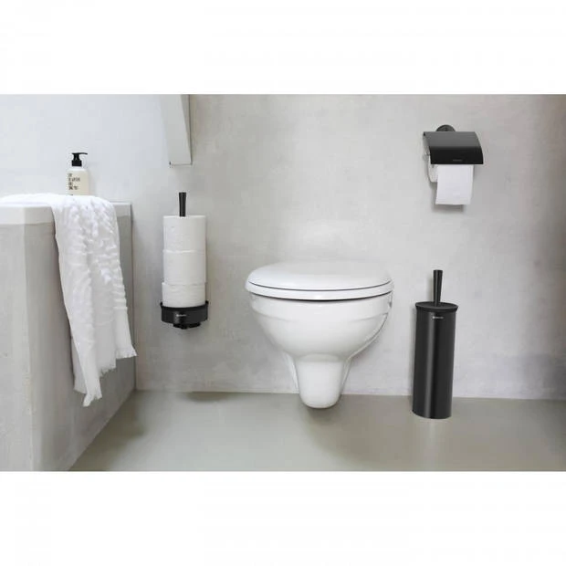 Brabantia Profile Toiletroldispenser - Zwart 5 Brabantia Profile Toiletroldispenser - Zwart - Afbeelding 3