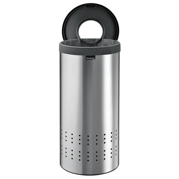 Brabantia Wasbox 35 Liter - Matt Steel / Dark Grey Kunststof Deksel 7 Brabantia Wasbox 35 Liter - Matt Steel / Dark Grey Kunststof Deksel - Afbeelding 5