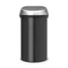 Brabantia Touch Bin Afvalemmer 60 Liter - Matt Black / Matt Steel Fingerprint Proof -Brabantia 1322138