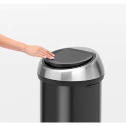 Brabantia Touch Bin Afvalemmer 60 Liter - Matt Black / Matt Steel Fingerprint Proof -Brabantia 1322138 633049ec