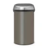 Brabantia Touch Bin Afvalemmer 60 Liter - Platinum / Matt Steel Fingerprint Proof