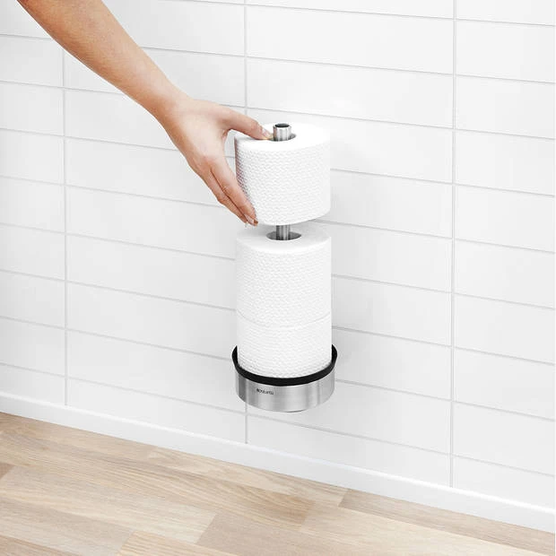 Brabantia Profile Toiletroldispenser - Matt Steel 4 Brabantia Profile Toiletroldispenser - Matt Steel - Afbeelding 2