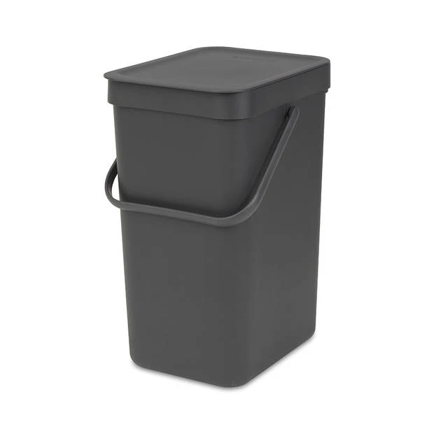 Brabantia Sort & Go Afvalemmer 16 Liter - Dark Grey 3 Brabantia Sort & Go Afvalemmer 16 Liter - Dark Grey
