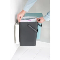 Brabantia Sort & Go Inbouwprullenbak 2x12 L - Mint/Grey 14 Brabantia Sort & Go Inbouwprullenbak 2x12 L - Mint/Grey -Brabantia 1386465 67180056