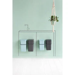 Brabantia Sort & Go Inbouwprullenbak 2x12 L - Mint/Grey 17 Brabantia Sort & Go Inbouwprullenbak 2x12 L - Mint/Grey -Brabantia 1386465 7c599ad8