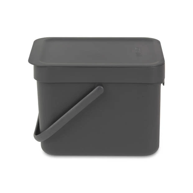 Brabantia Sort & Go Afvalemmer 6 Liter - Dark Grey 9 Brabantia Sort & Go Afvalemmer 6 Liter - Dark Grey - Afbeelding 7