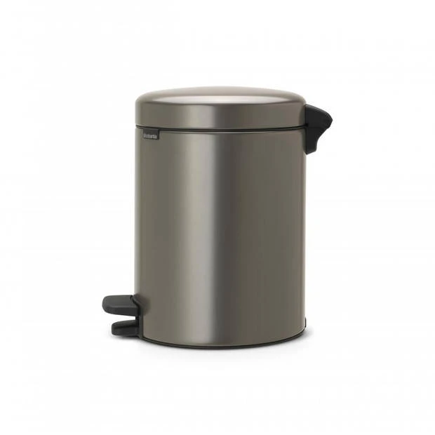 Brabantia NewIcon Pedaalemmer 5 Liter Met Kunststof Binnenemmer - Platinum 4 Brabantia NewIcon Pedaalemmer 5 Liter Met Kunststof Binnenemmer - Platinum - Afbeelding 2