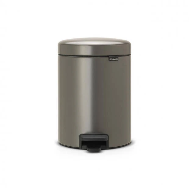 Brabantia NewIcon Pedaalemmer 5 Liter Met Kunststof Binnenemmer - Platinum 3 Brabantia NewIcon Pedaalemmer 5 Liter Met Kunststof Binnenemmer - Platinum