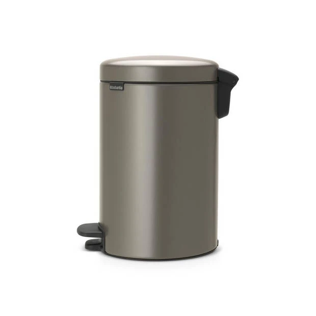 Brabantia NewIcon Pedaalemmer 12 Liter Met Kunststof Binnenemmer - Platinum 4 Brabantia NewIcon Pedaalemmer 12 Liter Met Kunststof Binnenemmer - Platinum - Afbeelding 2