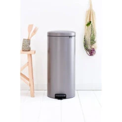 Brabantia NewIcon Pedaalemmer 30 Liter Met Kunststof Binnenemmer - Platinum -Brabantia 1415989 b3ebee23