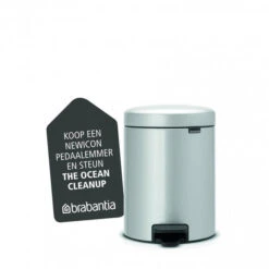 Brabantia NewIcon Pedaalemmer 5 Liter Met Kunststof Binnenemmer - Metallic Grey -Brabantia 1429311 fa9f7d48