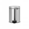 Brabantia NewIcon Pedaalemmer 5 Liter Met Kunststof Binnenemmer - Matt Steel Fingerprint Proof -Brabantia 1429314