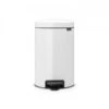 Brabantia NewIcon Pedaalemmer 12 Liter Met Kunststof Binnenemmer - White -Brabantia 1429317