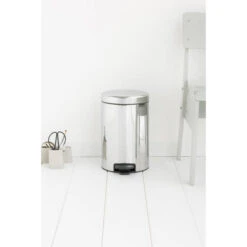 Brabantia NewIcon Pedaalemmer 12 Liter Met Kunststof Binnenemmer - Brilliant Steel -Brabantia 1429323 7097bb15