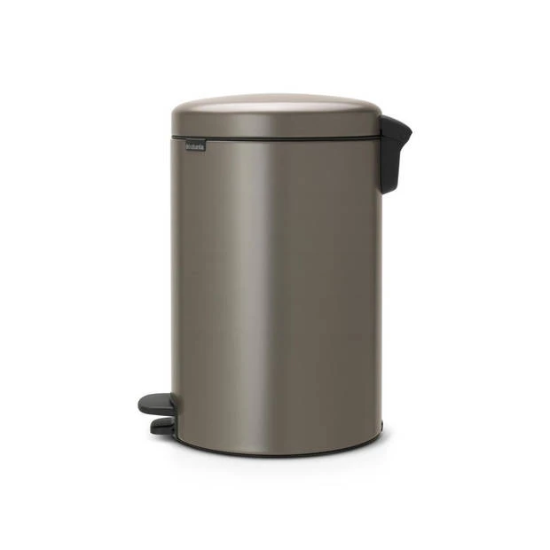Brabantia NewIcon Pedaalemmer 20 Liter Met Kunststof Binnenemmer - Platinum 4 Brabantia NewIcon Pedaalemmer 20 Liter Met Kunststof Binnenemmer - Platinum - Afbeelding 2