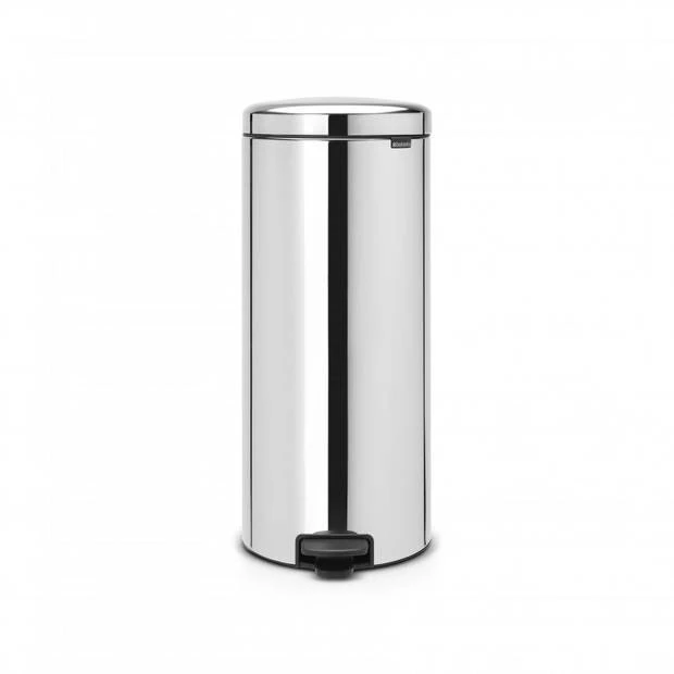 Brabantia NewIcon Pedaalemmer 30 Liter Met Kunststof Binnenemmer - Brilliant Steel 3 Brabantia NewIcon Pedaalemmer 30 Liter Met Kunststof Binnenemmer - Brilliant Steel