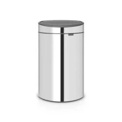 Brabantia Touch Bin Afvalemmer 40 Liter Met Kunststof Binnenemmer - Brilliant Steel