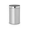 Brabantia Touch Bin Afvalemmer 40 Liter Met Kunststof Binnenemmer - Metallic Grey / Brilliant Steel -Brabantia 1433421
