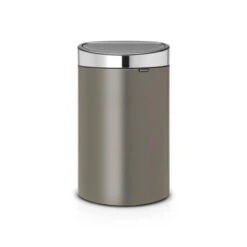 Brabantia Touch Bin Afvalemmer 40 Liter Met Kunststof Binnenemmer - Platinum / Matt Steel