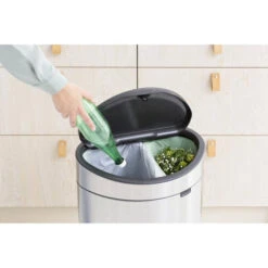 Brabantia Touch Bin Afvalemmer 10 + 23 Liter Met 2 Kunststof Binnenemmers - Matt Steel -Brabantia 1433426 eb0b9318