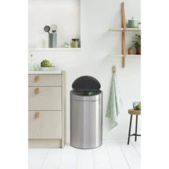 Brabantia Touch Bin Afvalemmer 10 + 23 Liter Met 2 Kunststof Binnenemmers - Matt Steel Fingerprint Proof -Brabantia 1433427 3c68ba17
