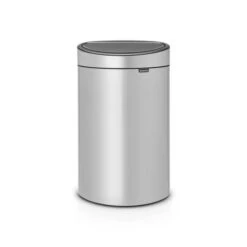 Brabantia Touch Bin Afvalemmer 40 Liter Met Kunststof Binnenemmer - Metallic Grey