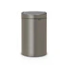 Brabantia Touch Bin Afvalemmer 40 Liter Met Kunststof Binnenemmer - Platinum 1 Brabantia Touch Bin Afvalemmer 40 Liter Met Kunststof Binnenemmer - Platinum -Brabantia 1466111