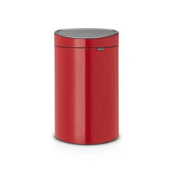 Brabantia Touch Bin Afvalemmer 40 Liter Met Kunststof Binnenemmer - Passion Red