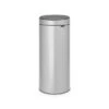 Brabantia Touch Bin Afvalemmer 30 Liter Met Kunststof Binnenemmer - Metallic Grey 2 Brabantia Touch Bin Afvalemmer 30 Liter Met Kunststof Binnenemmer - Metallic Grey -Brabantia 1475915