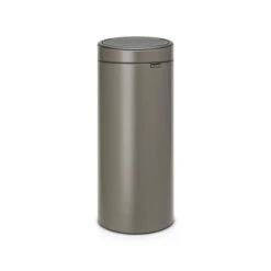 Brabantia Touch Bin Afvalemmer 30 Liter Met Kunststof Binnenemmer - Platinum