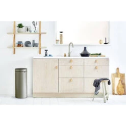 Brabantia Touch Bin Afvalemmer 30 Liter Met Kunststof Binnenemmer - Platinum -Brabantia 1475916 ff4deefe