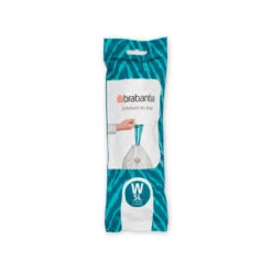 Brabantia PerfectFit Afvalzak Met Trekbandsluiting Code W, 5 Liter, 20 Stuks/rol - White