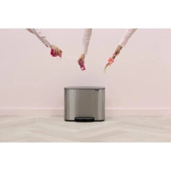 Brabantia Bo Pedaalemmer 11 + 23 Liter Met 2 Kunststof Binnenemmers - Matt Steel Fingerprint Proof 20 Brabantia Bo Pedaalemmer 11 + 23 Liter Met 2 Kunststof Binnenemmers - Matt Steel Fingerprint Proof -Brabantia 1773238 6c105f67