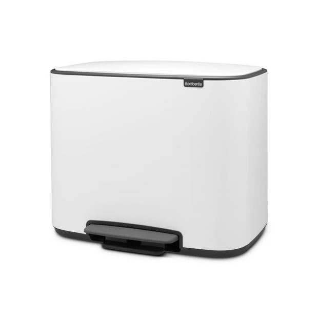 Brabantia Bo Pedaalemmer 3 X 11 Liter Met 3 Kunststof Binnenemmers - White 4 Brabantia Bo Pedaalemmer 3 X 11 Liter Met 3 Kunststof Binnenemmers - White - Afbeelding 2