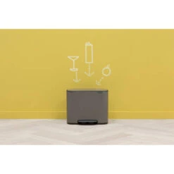 Brabantia Bo Pedaalemmer 3 X 11 Liter Met 3 Kunststof Binnenemmers - Platinum -Brabantia 1773240 be3dcc16