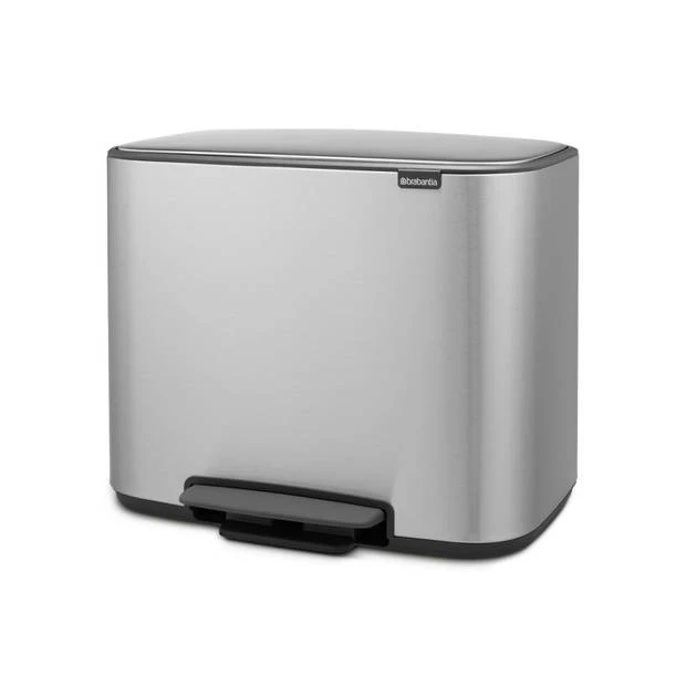 Brabantia Bo Pedaalemmer 3 X 11 Liter Met 3 Kunststof Binnenemmers - Matt Steel Fingerprint Proof 4 Brabantia Bo Pedaalemmer 3 X 11 Liter Met 3 Kunststof Binnenemmers - Matt Steel Fingerprint Proof - Afbeelding 2