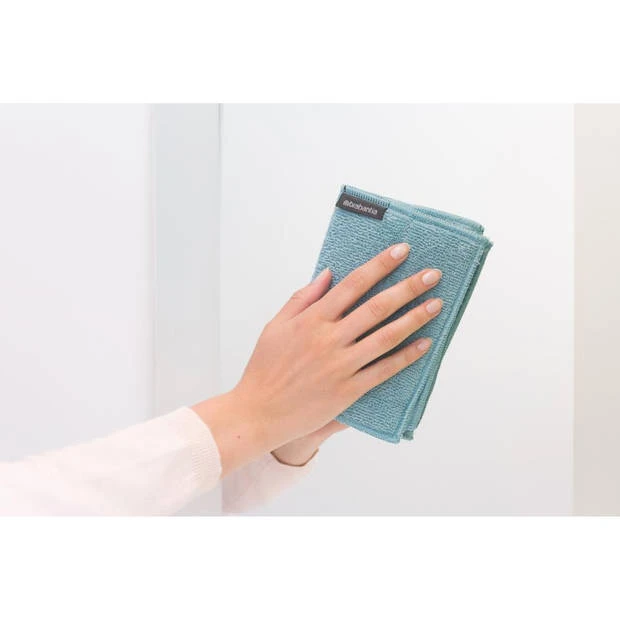 Brabantia Sink Side Sponsdoekjes Microvezel 16 X 22 Cm, Set Van 3 - Dark Grey / Light Grey / Mint 9 Brabantia Sink Side Sponsdoekjes Microvezel 16 X 22 Cm, Set Van 3 - Dark Grey / Light Grey / Mint - Afbeelding 7