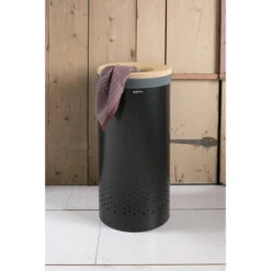 Brabantia Wasbox - Met Kurken Deksel - 35 Liter - Matt Black -Brabantia 1944615 2e1b360b