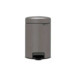 Brabantia NewIcon Pedaalemmer 3 Liter Met Kunststof Binnenemmer - Mineral Concrete Grey