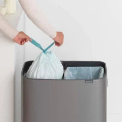 Brabantia Bo Touch Bin Afvalemmer 2 X 30 Liter Met 2 Kunststof Binnenemmers - Platinum -Brabantia 2119670 9b7de7b8