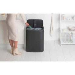 Brabantia Bo Touch Bin Afvalemmer 2 X 30 Liter Met 2 Kunststof Binnenemmers - Matt Black -Brabantia 2119671 917efcd9