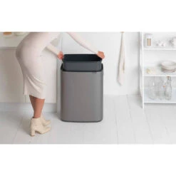 Brabantia Bo Touch Bin Afvalemmer 60 Liter Met Kunststof Binnenemmer - Platinum -Brabantia 2119672 2c661e21