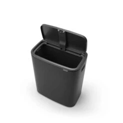 Brabantia Bo Touch Bin Afvalemmer 60 Liter Met Kunststof Binnenemmer - Matt Black -Brabantia 2119673 e2abab17