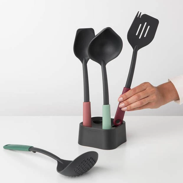 Brabantia - Tasty+ Kookgerei Set, 4- Delig Plus Houder 4 Brabantia - Tasty+ Kookgerei Set, 4- Delig Plus Houder - Afbeelding 2