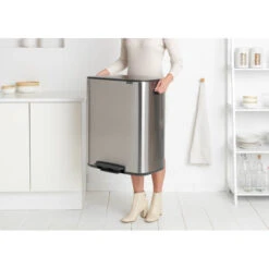 Brabantia Bo Pedaalemmer 60 Liter Met Kunststof Binnenemmer - Matt Steel Fingerprint Proof -Brabantia 2390580 aa5d5309