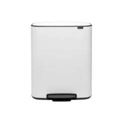 Brabantia Bo Pedaalemmer 2 X 30 Liter Met 2 Kunststof Binnenemmer - White