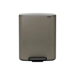 Brabantia Bo Pedaalemmer 2 X 30 Liter Met 2 Kunststof Binnenemmer - Platinum